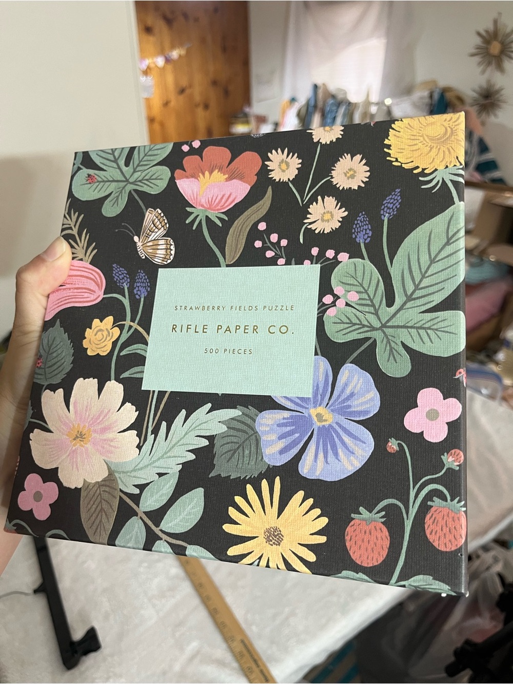 Brand New Rifle Paper Co. Strawberry Fields 500-Piece Floral Puzzle New in Box